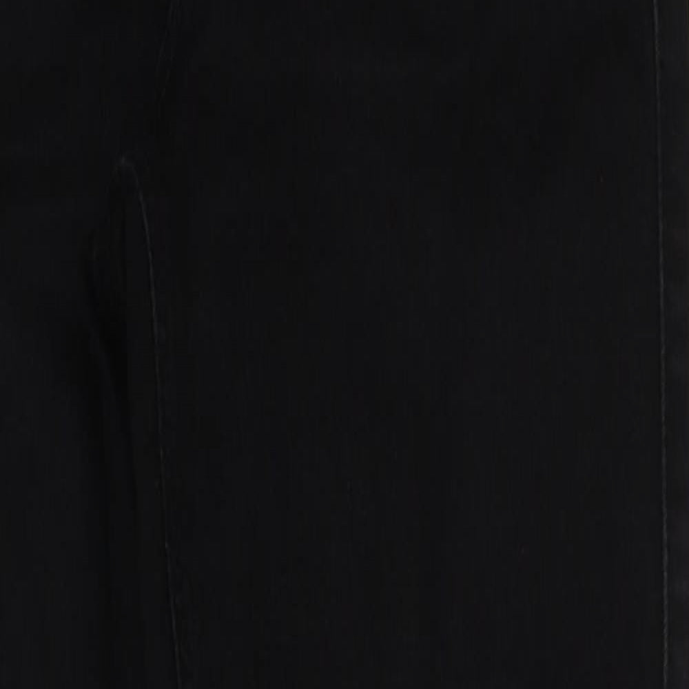 Topshop Womens Black Cotton Skinny Jeans Size 25 in L30 in Regular Button