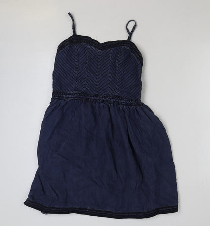superdr Womens Blue Cotton A-Line Size M Sweetheart Pullover