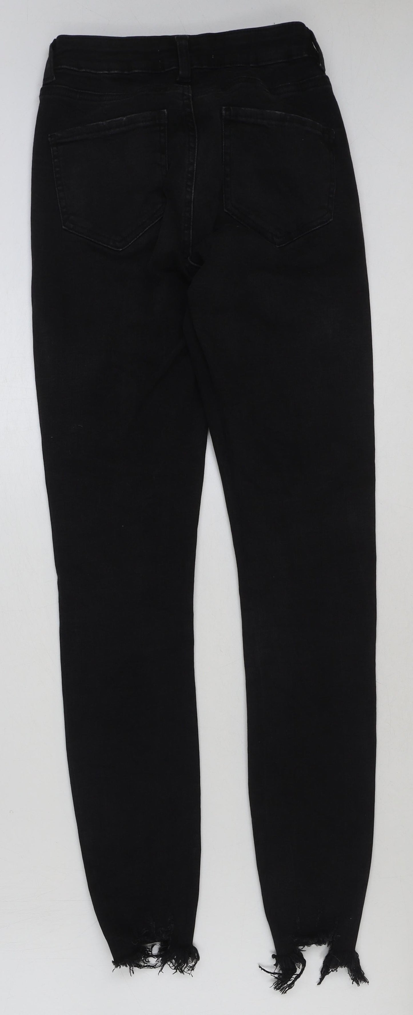 Denim & Co. Womens Black Cotton Skinny Jeans Size 6 L29 in Regular Button