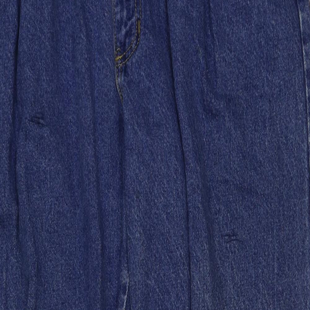 Preworn Womens Blue Cotton Mom Jeans Size 30 in L27 in Regular Button