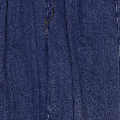 Preworn Womens Blue Cotton Mom Jeans Size 30 in L27 in Regular Button