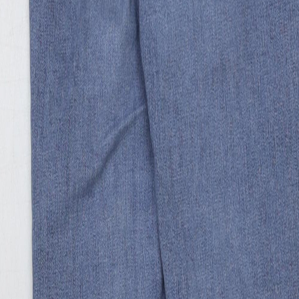 Topshop Womens Blue Cotton Skinny Jeans Size 24 in L32 in Regular Button