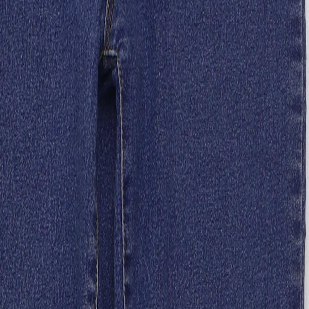 Denim & Co. Womens Blue Cotton Skinny Jeans Size 10 L27 in Regular Button