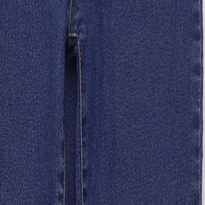 Denim & Co. Womens Blue Cotton Skinny Jeans Size 10 L27 in Regular Button