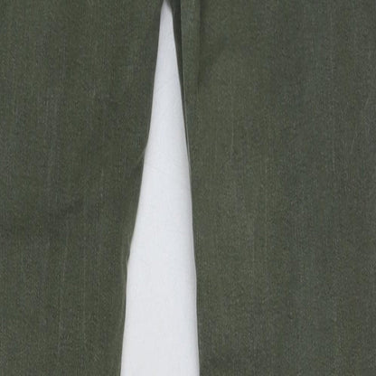 Bershka Womens Green Cotton Skinny Jeans Size 10 L27 in Regular Button