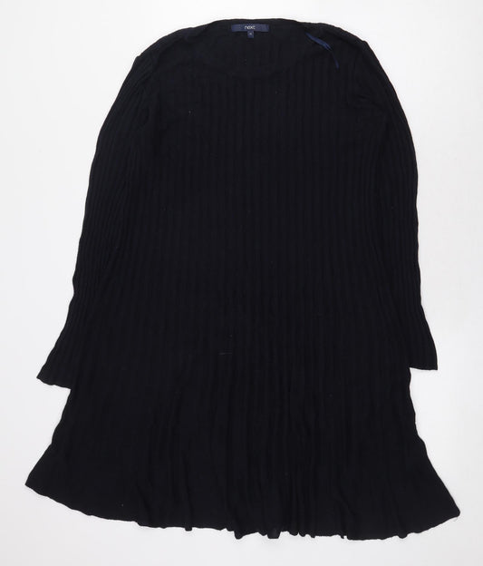 NEXT Womens Blue Viscose A-Line Size 12 Scoop Neck Pullover - Striped