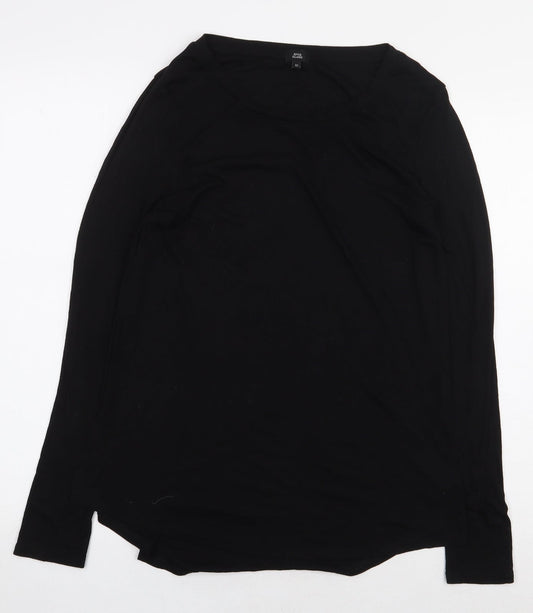 Womens UK Size 10 River Island Black Basic T-Shirt