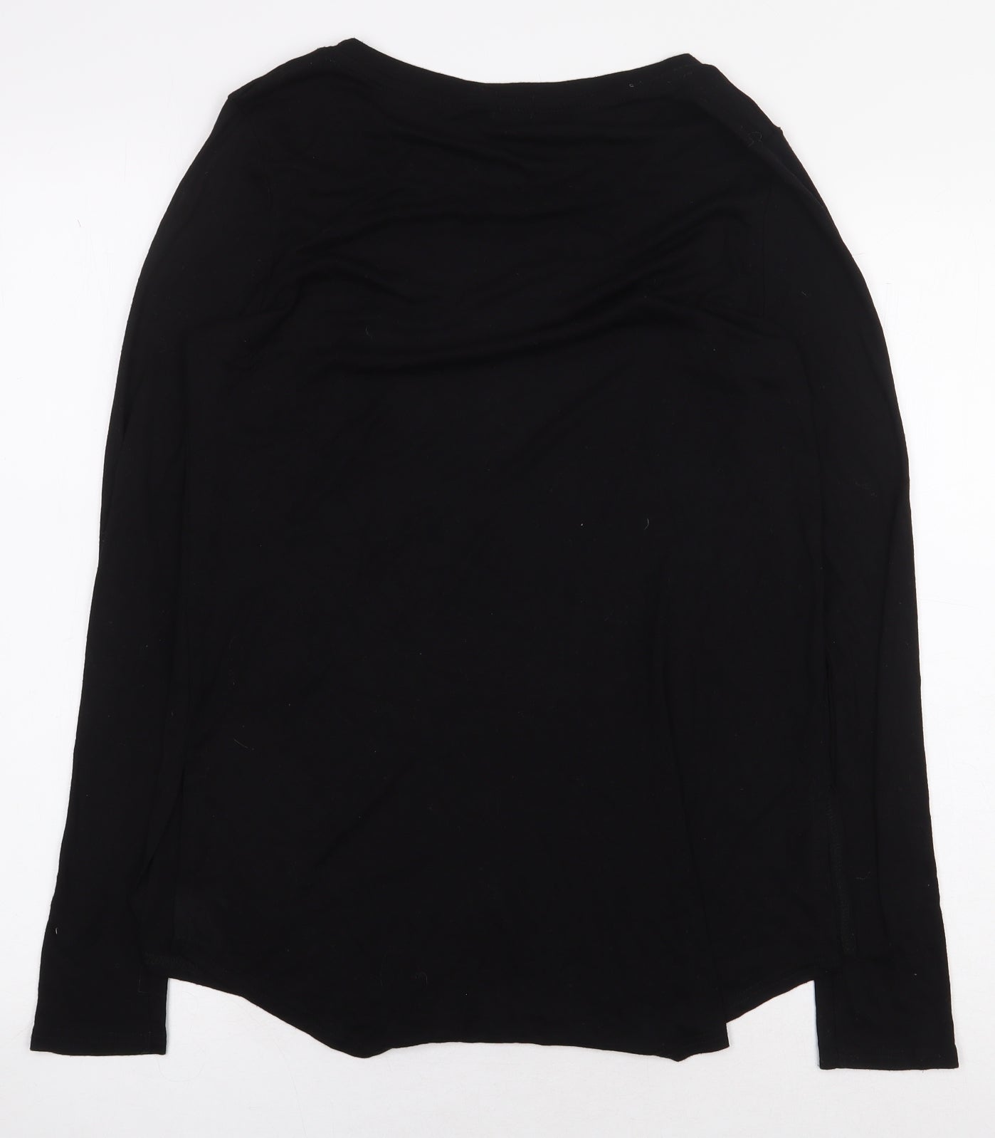 Womens UK Size 10 River Island Black Basic T-Shirt