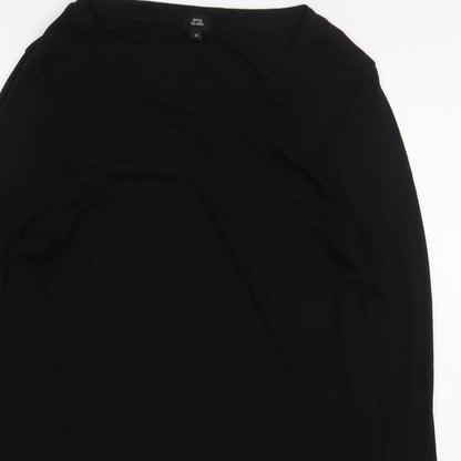 Womens UK Size 10 River Island Black Basic T-Shirt