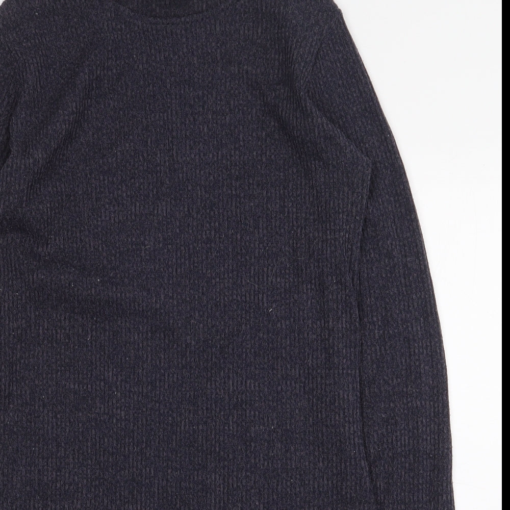 Atmosphere Womens Blue Polyester Pullover Sweatshirt Size 10 Pullover