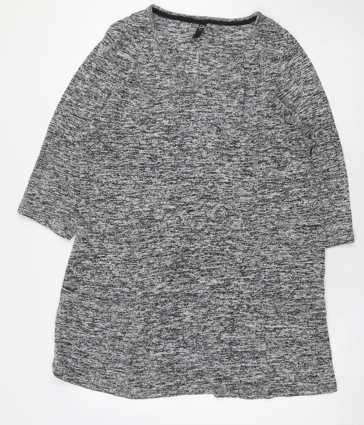 Preworn Womens Grey Viscose Pullover Sweatshirt Size 18 Pullover