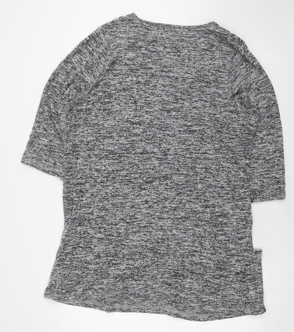 Preworn Womens Grey Viscose Pullover Sweatshirt Size 18 Pullover
