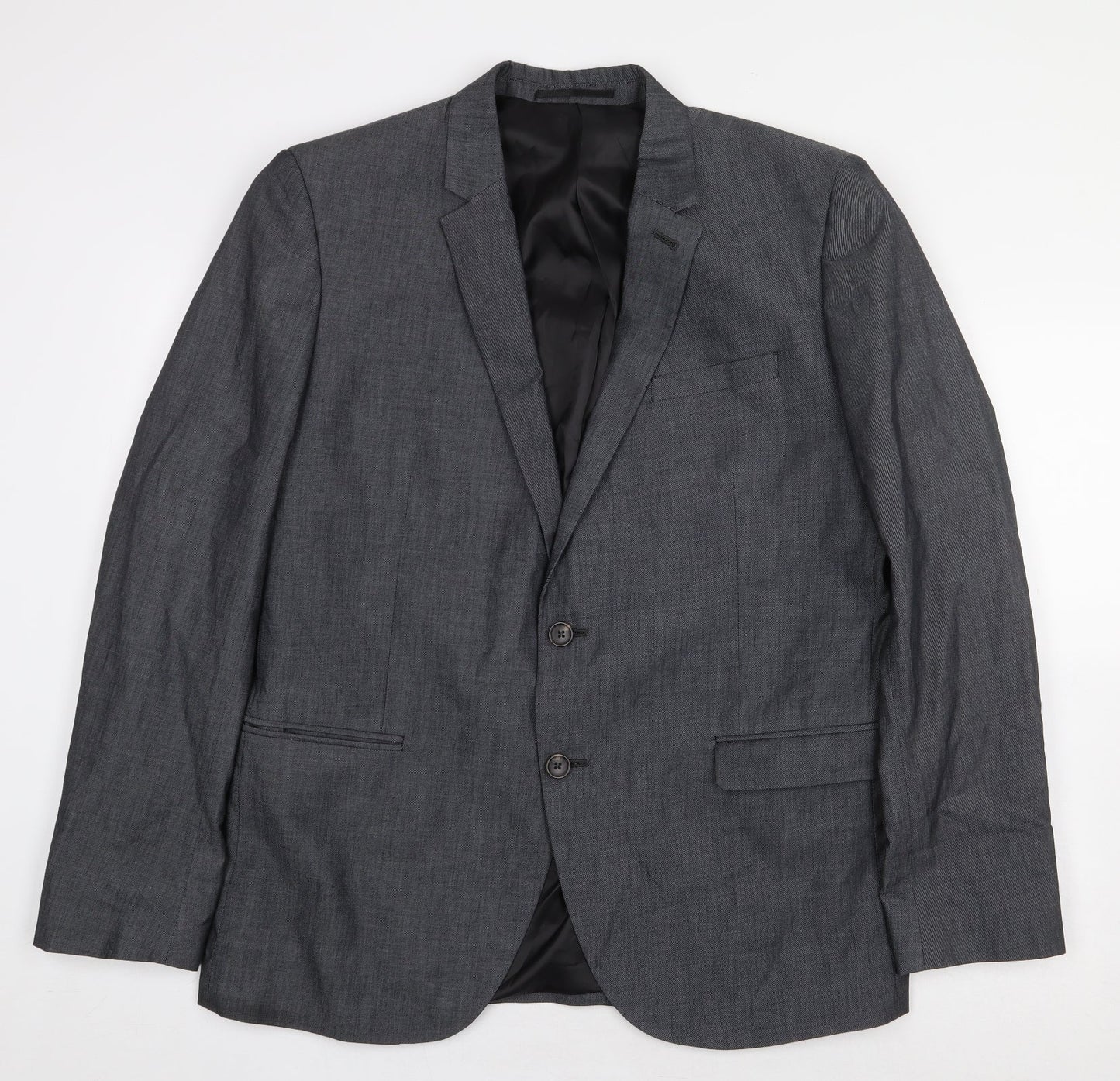 Red Herring Mens Grey Cotton Jacket Suit Jacket Size 44
