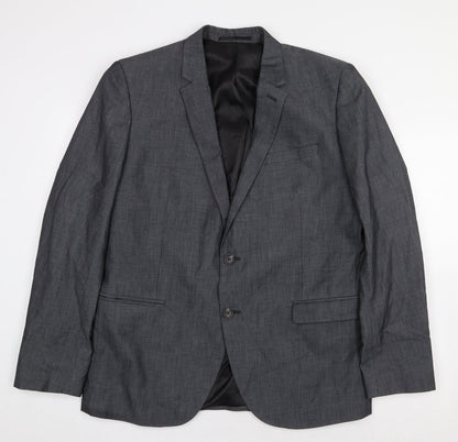 Red Herring Mens Grey Cotton Jacket Suit Jacket Size 44