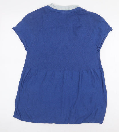 Womens UK Size 12 NEXT Blue Basic Blouse