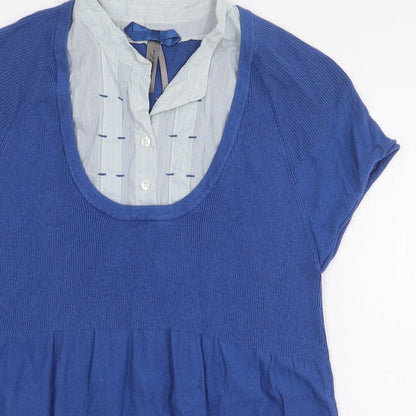 Womens UK Size 12 NEXT Blue Basic Blouse