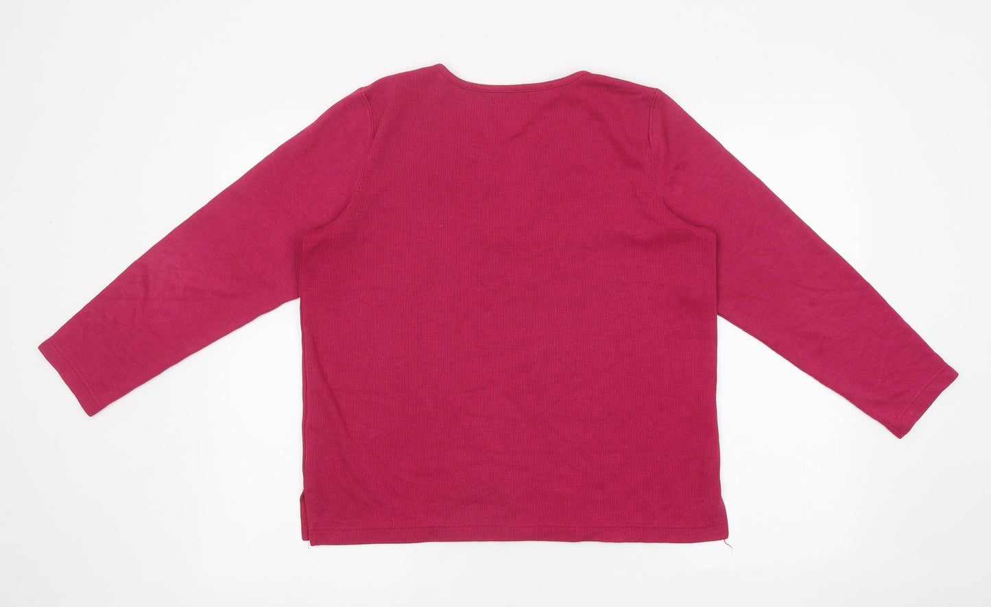 Womens UK Size S BM Pink Basic T-Shirt