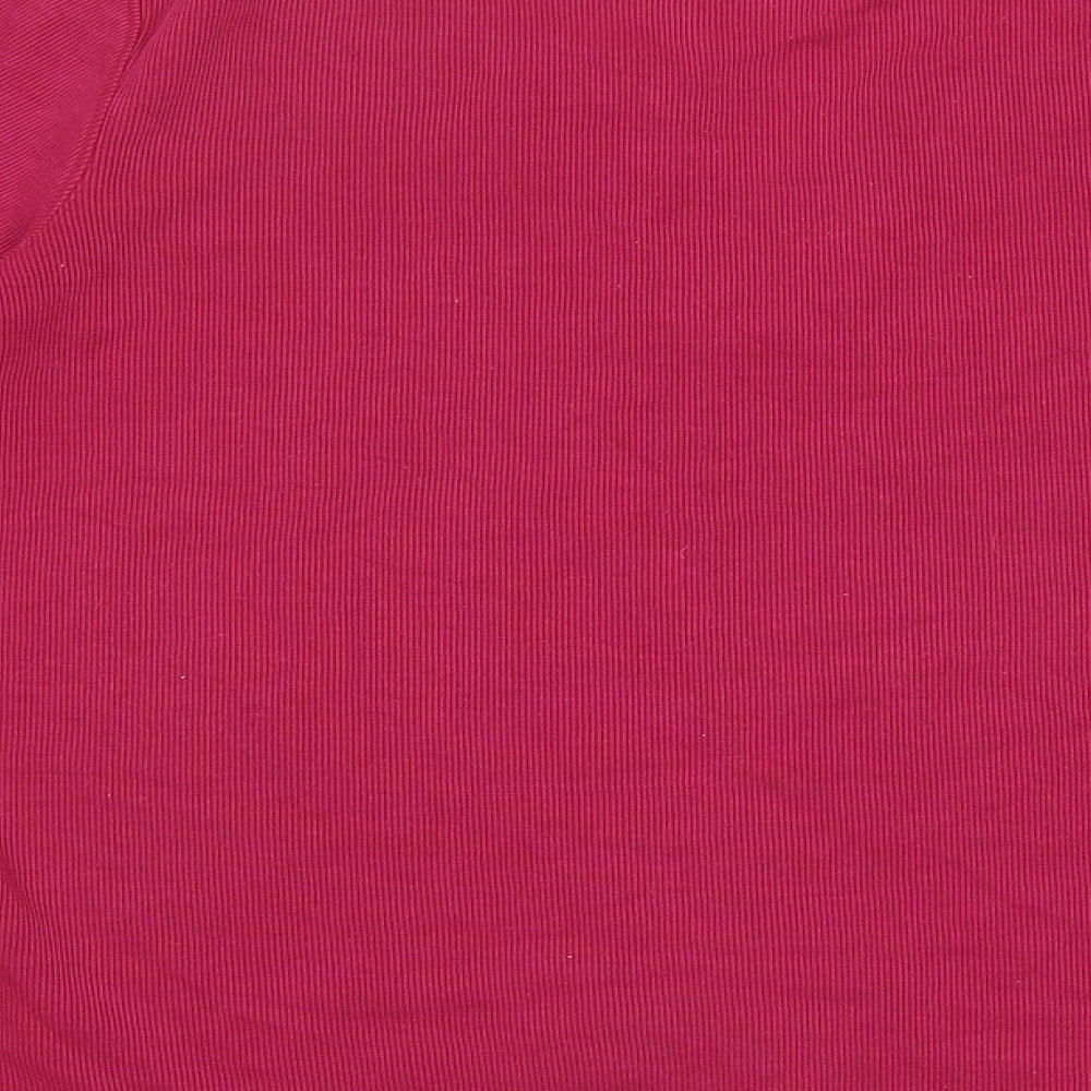 Womens UK Size S BM Pink Basic T-Shirt