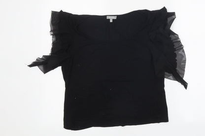 Womens UK Size 12 Marks and Spencer Black Basic T-Shirt