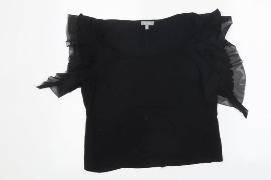 Womens UK Size 12 Marks and Spencer Black Basic T-Shirt