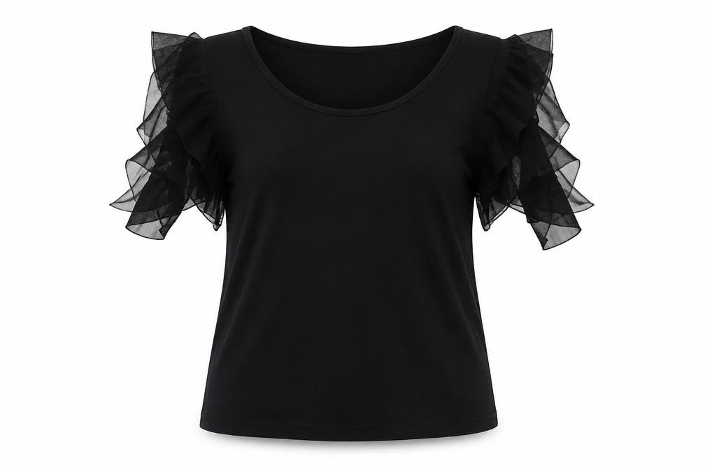 Womens UK Size 12 Marks and Spencer Black Basic T-Shirt