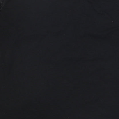 Dorohty Perkins Womens Black Polyester Basic T-Shirt Size 10 Round Neck