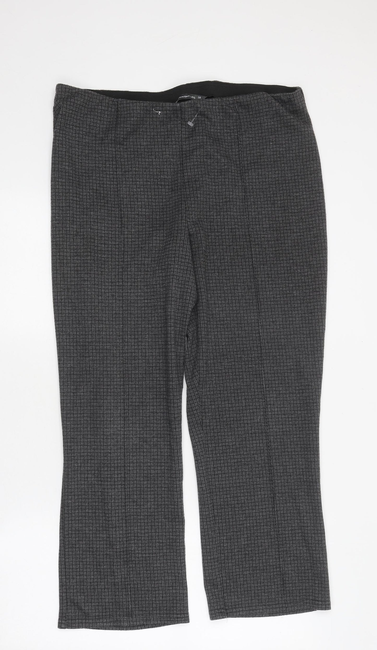 Womens UK Size 18 Preworn Regular Fit  Grey Trousers