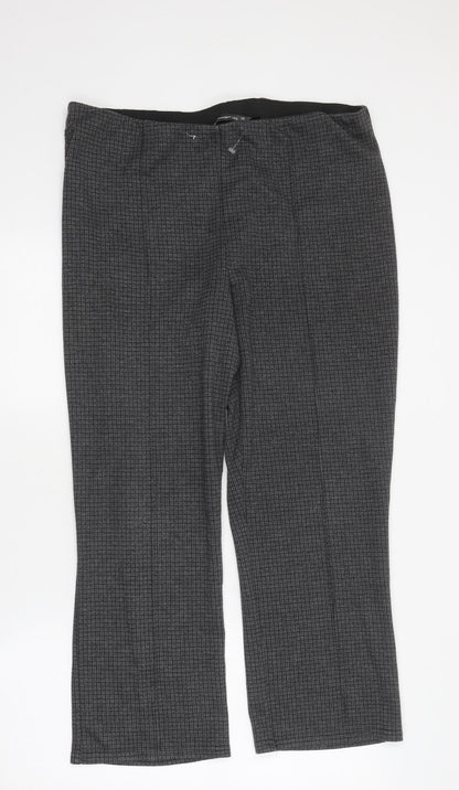 Womens UK Size 18 Preworn Regular Fit  Grey Trousers