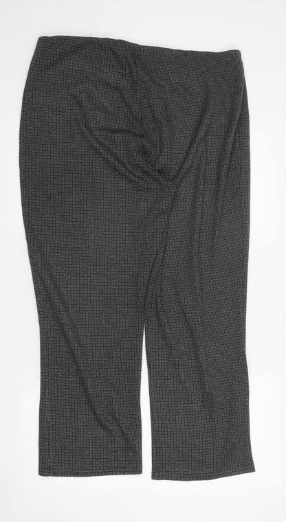 Womens UK Size 18 Preworn Regular Fit  Grey Trousers