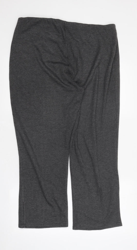 Womens UK Size 18 Preworn Regular Fit  Grey Trousers