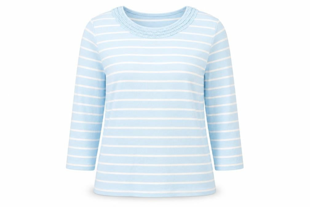 Womens UK Size M First Avenue Blue Basic T-Shirt