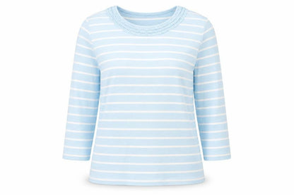 Womens UK Size M First Avenue Blue Basic T-Shirt