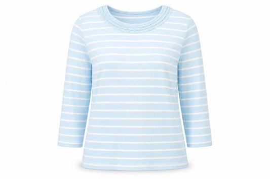 Womens UK Size M First Avenue Blue Basic T-Shirt