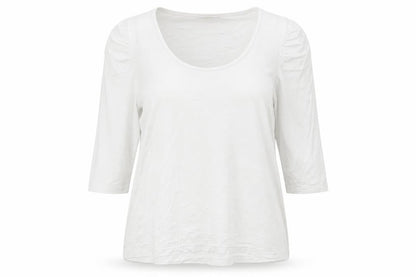 Godske Womens White Viscose Basic T-Shirt Size 16 Round Neck