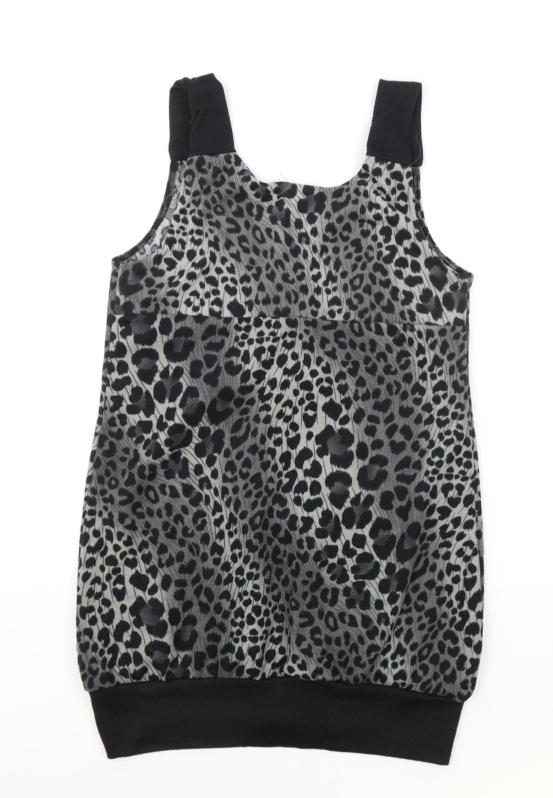 Quiz Womens Black Animal Print Polyester Bodycon Size 10 Round Neck Pullover