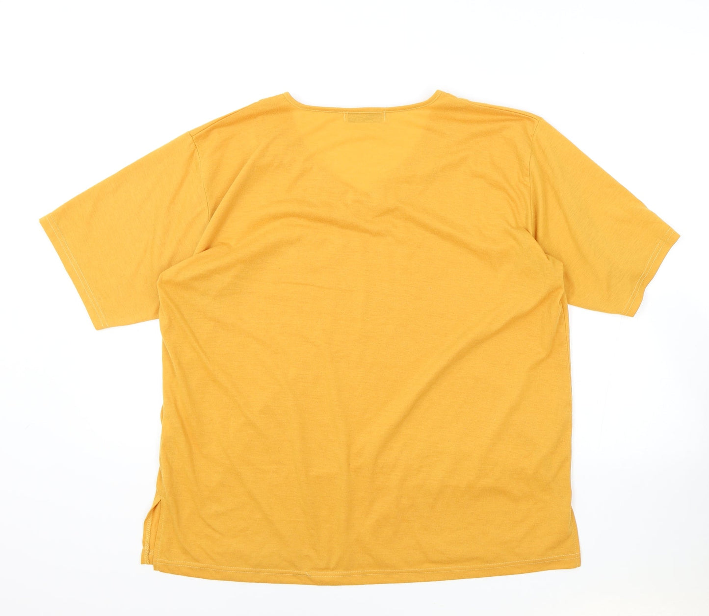 Womens UK Size XL Fashion Orange Basic T-Shirt