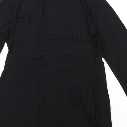 Very Womens Black Polyester Fit & Flare Size 12 Round Neck Pullover