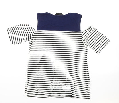 Womens UK Size 8 Dorothy Perkins White Basic T-Shirt