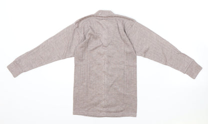 CHAMP (IN) Womens Pink V-Neck Cotton Pullover Jumper One Size