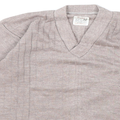 CHAMP (IN) Womens Pink V-Neck Cotton Pullover Jumper One Size