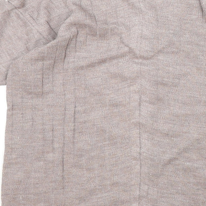 CHAMP (IN) Womens Pink V-Neck Cotton Pullover Jumper One Size