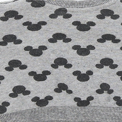 Disney Baby Baby Grey Geometric Cotton Pullover Jumper Size 0-3 Months Snap - Mickey Mouse