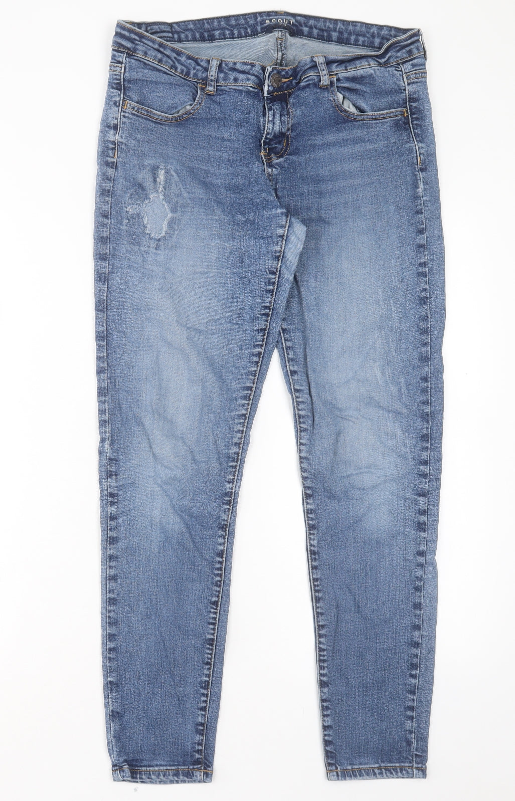 SCOUT Womens Blue Cotton Skinny Jeans Size 30 in L28 in Regular Button
