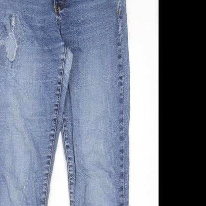SCOUT Womens Blue Cotton Skinny Jeans Size 30 in L28 in Regular Button