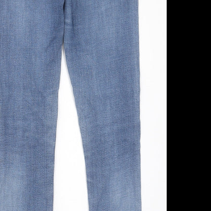 SCOUT Womens Blue Cotton Skinny Jeans Size 30 in L28 in Regular Button