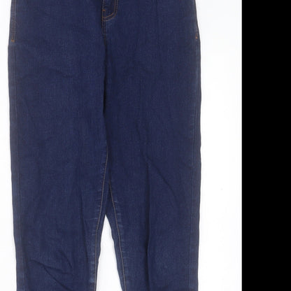 Denim & Co. Womens Blue Cotton Skinny Jeans Size 10 L25 in Regular Button