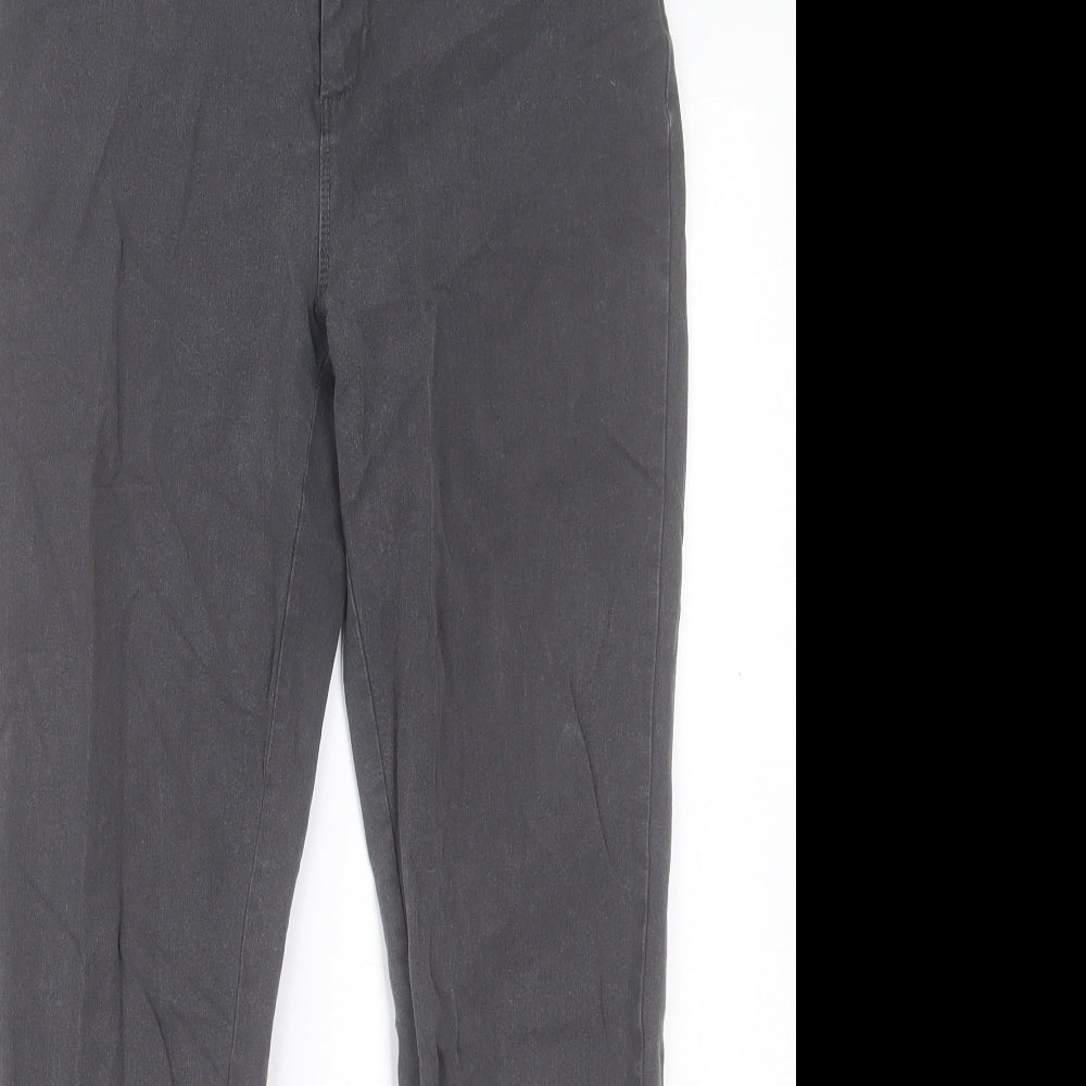 River Island Womens Grey Cotton Skinny Jeans Size 6 L25 in Regular Button