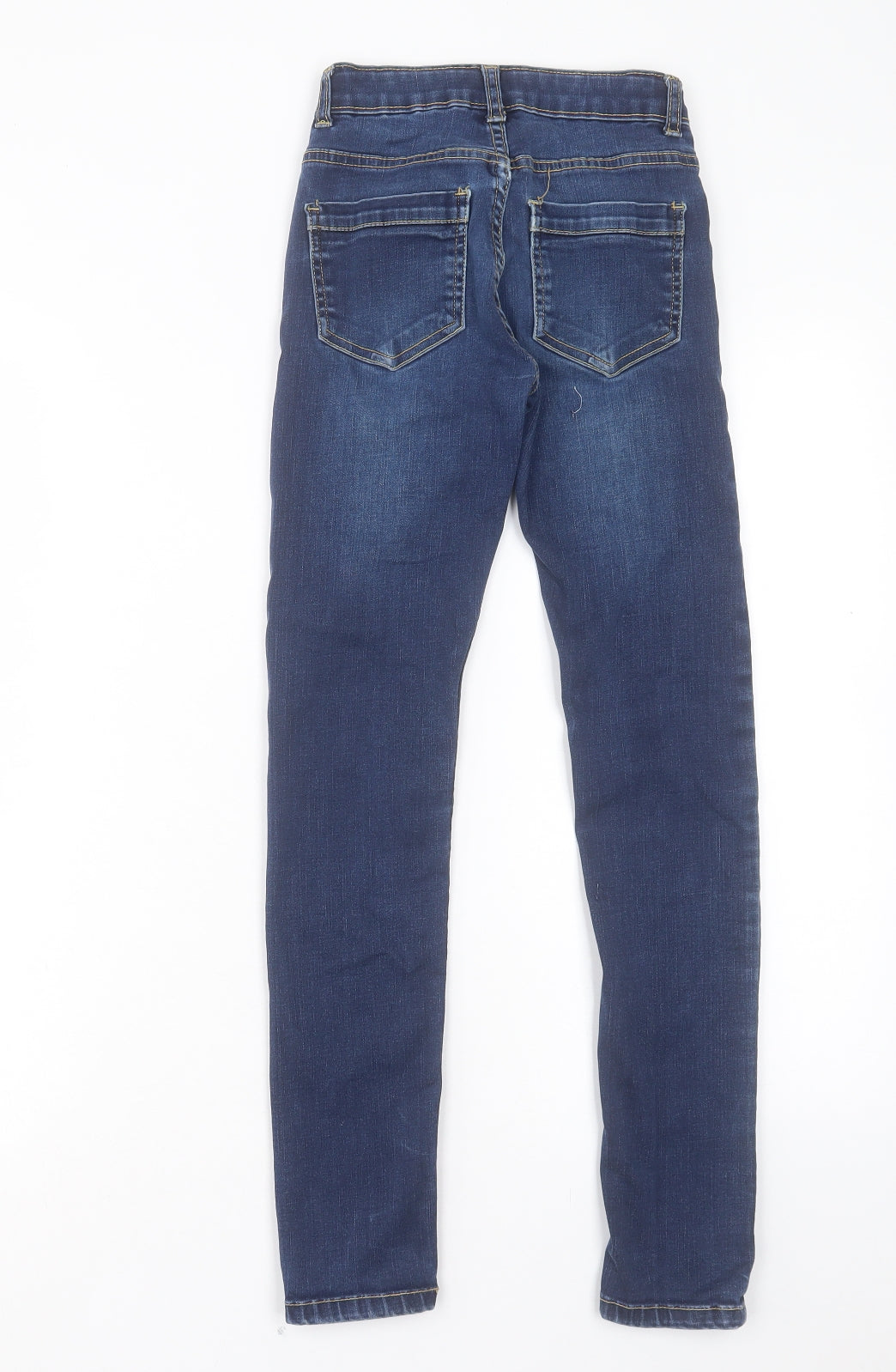 A2Z Girls Blue Cotton Skinny Jeans Size 11-12 Years Regular Button