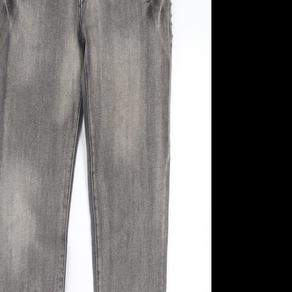 ROMP Womens Grey Cotton Skinny Jeans Size 28 in L30 in Regular Button