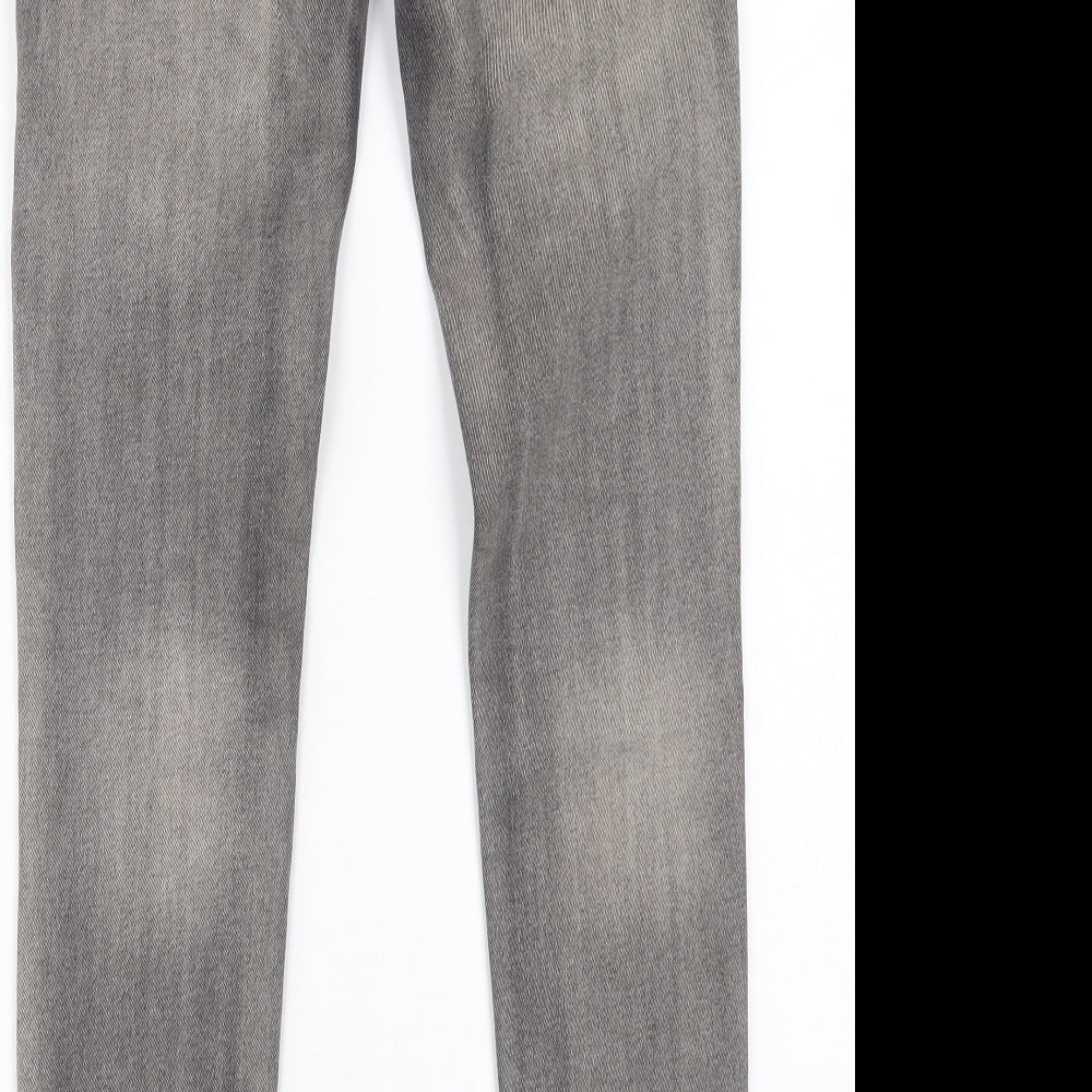ROMP Womens Grey Cotton Skinny Jeans Size 28 in L30 in Regular Button